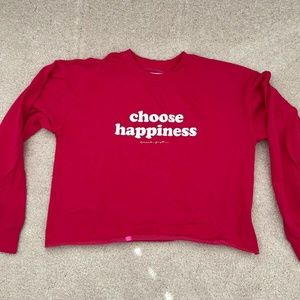 NWOT Spiritual Gangster "Choose Happiness" sweatshirt, size Small